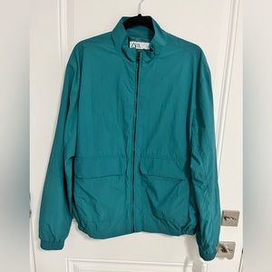 Zara Men’s Mock Neck Windbreaker Jacket - Size L